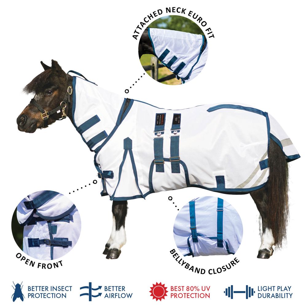 Schneiders® Soft Interlock Mesh II Attached Neck Euro Bellyband Mini Fly Sheet