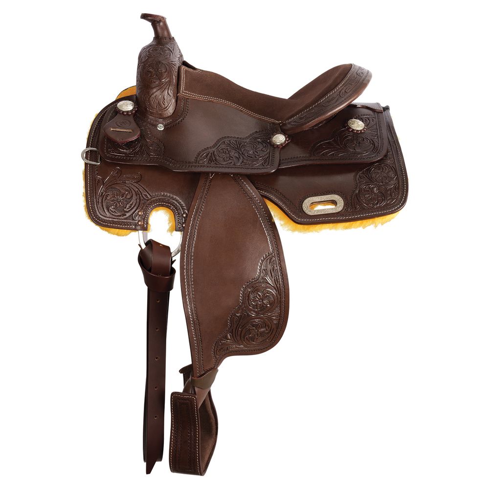 Double S Wyatt II Tooled All Around Saddle