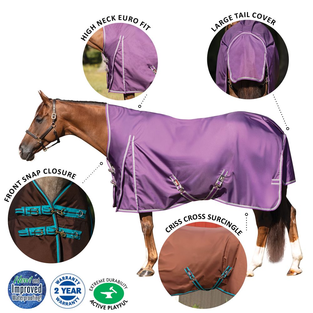 StormShield® Extreme II High Neck Euro Surcingle 0g Turnout Sheet