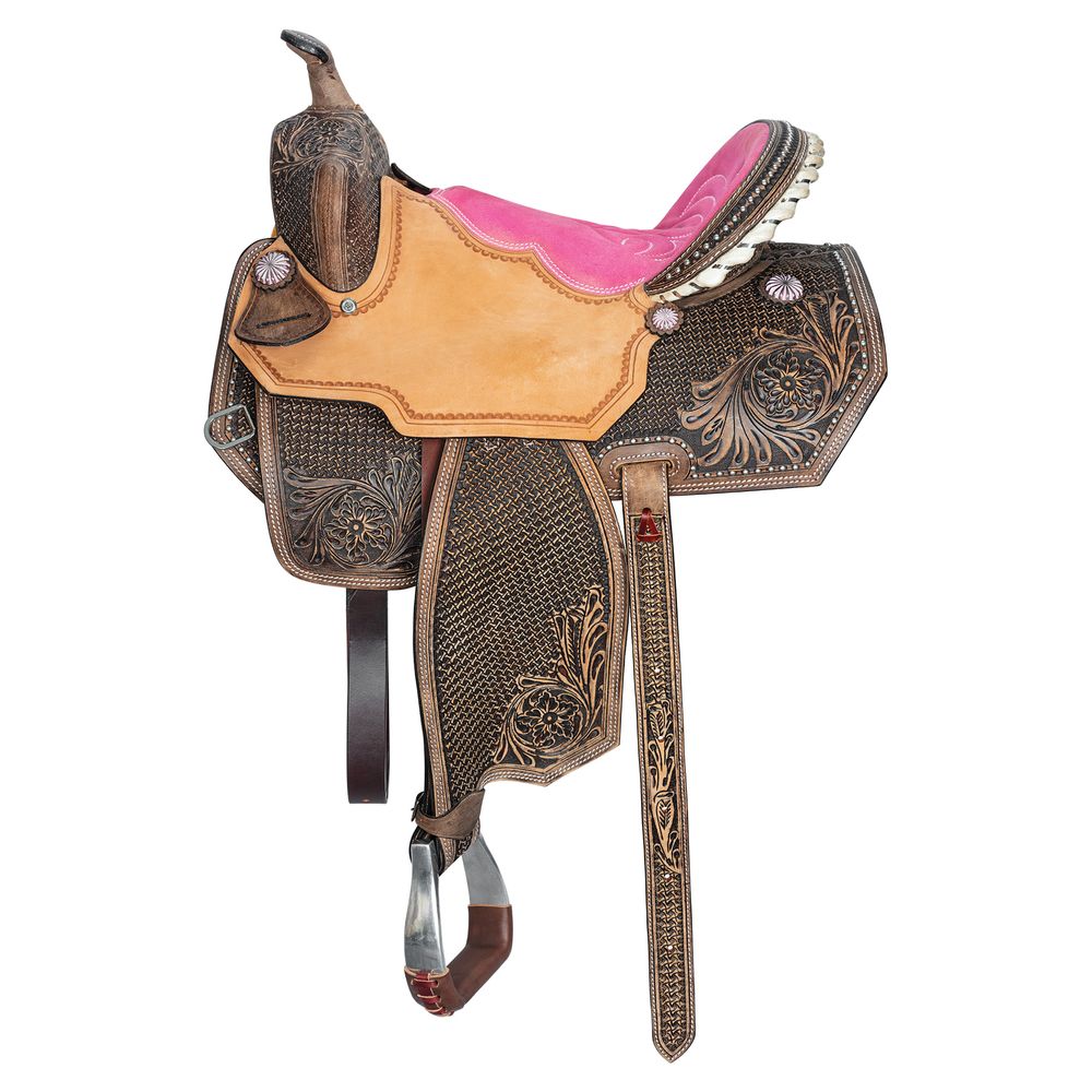 Double S Reno II Pink Barrel Saddle