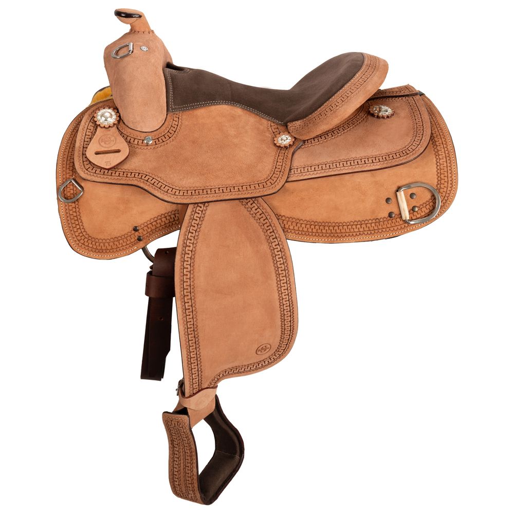 Schneiders® Running W II Roughout Western Work Saddle