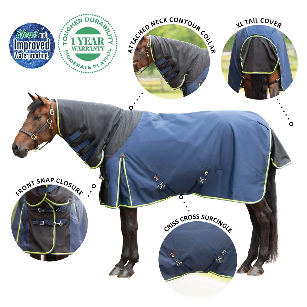 StormShield® No Chew Contour Collar II Attached Neck Surcingle 220g Medium Weight Blanket