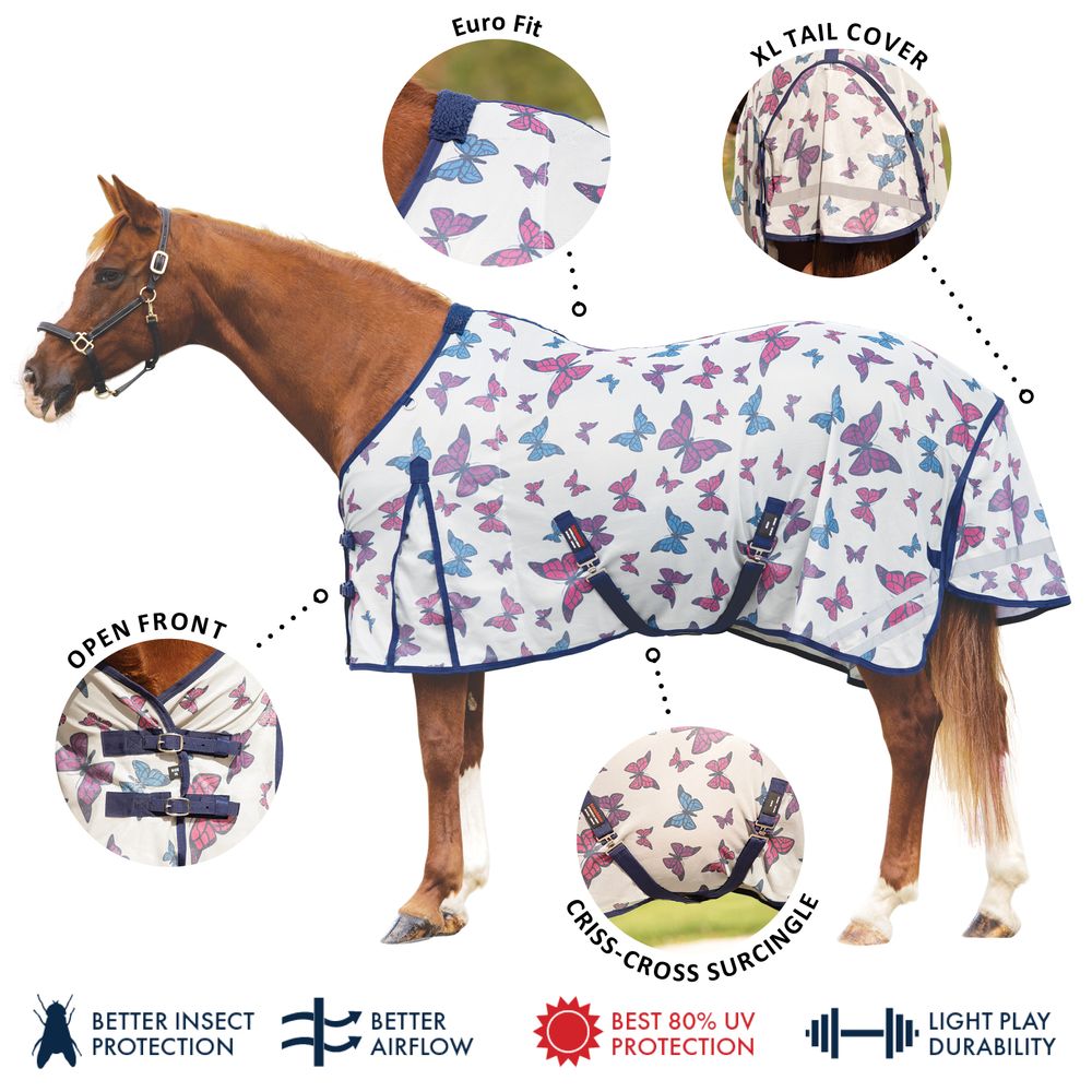 Schneiders® Soft Interlock Mesh® II Butterfly Euro Surcingle Fly Sheet ...