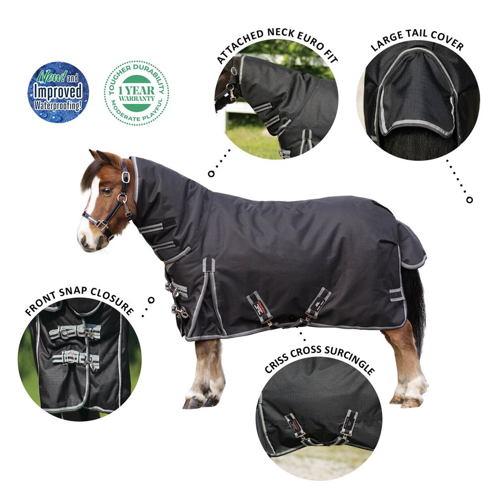 StormShield® Classic II Attached Neck Euro Surcingle 0g Mini Turnout Sheet