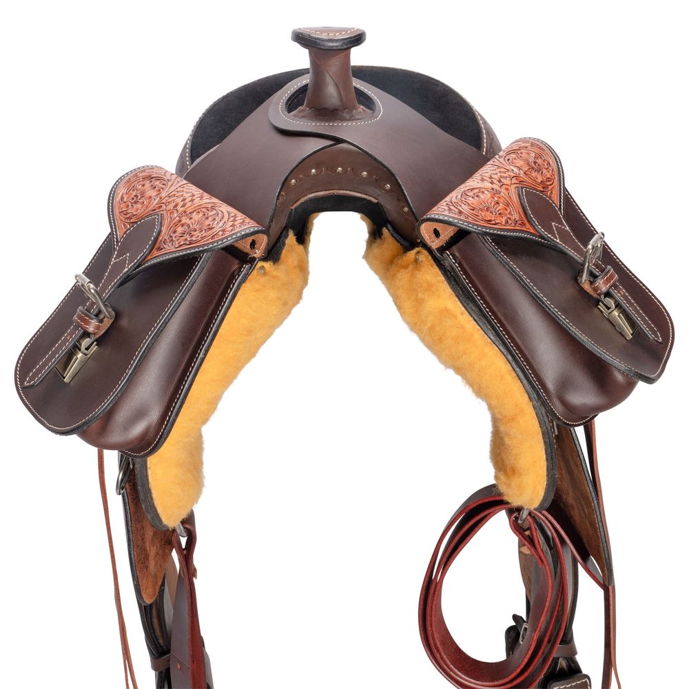 Schneiders® Tooled Leather Trail Horn Bag