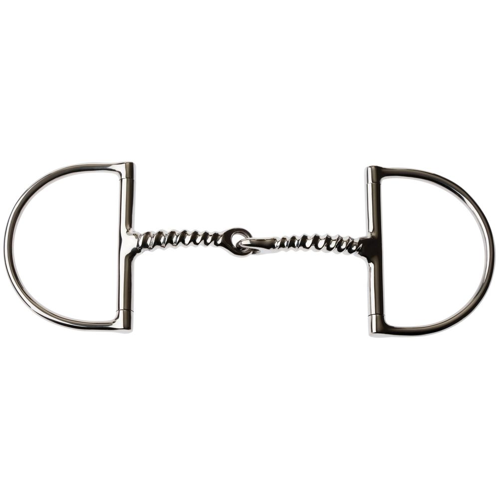 JP Korsteel Stainless Steel Corkscrew Mouth Dee Ring Snaffle Bit