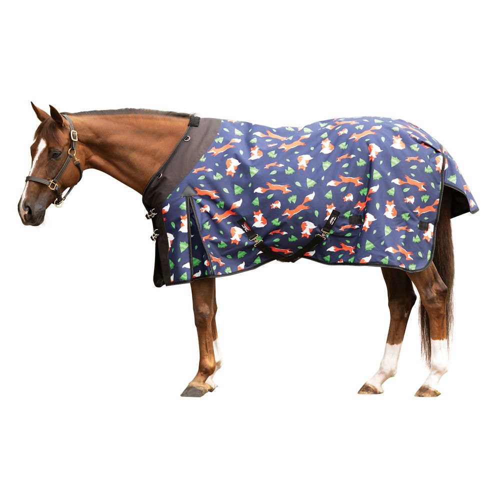 StormShield® Contour Collar II Limited Edition Fox Surcingle 220g Medium Weight Turnout Blanket