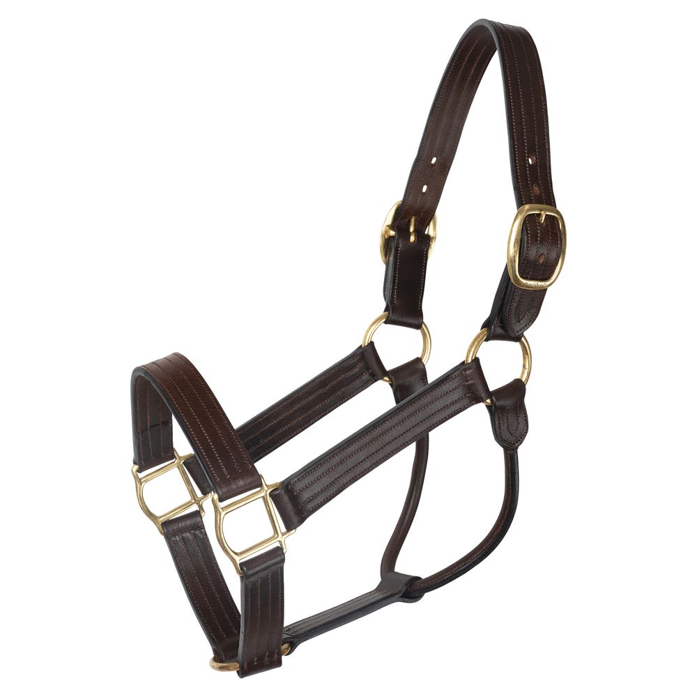 Schneiders® 1.25 Four Row Stitched Fixed Throat Leather Halter