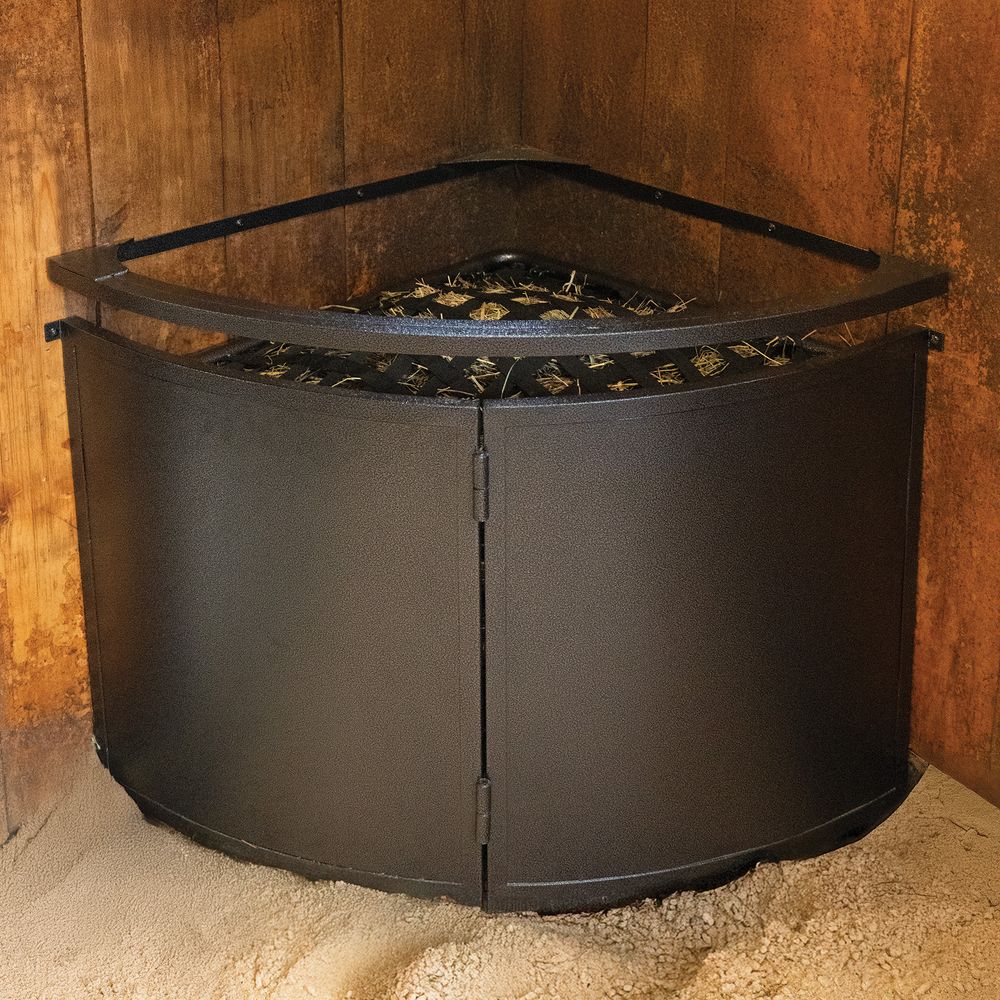 Schneiders® Easy-Up® Pro Corner Floor Hay Feeder with Netted Lid