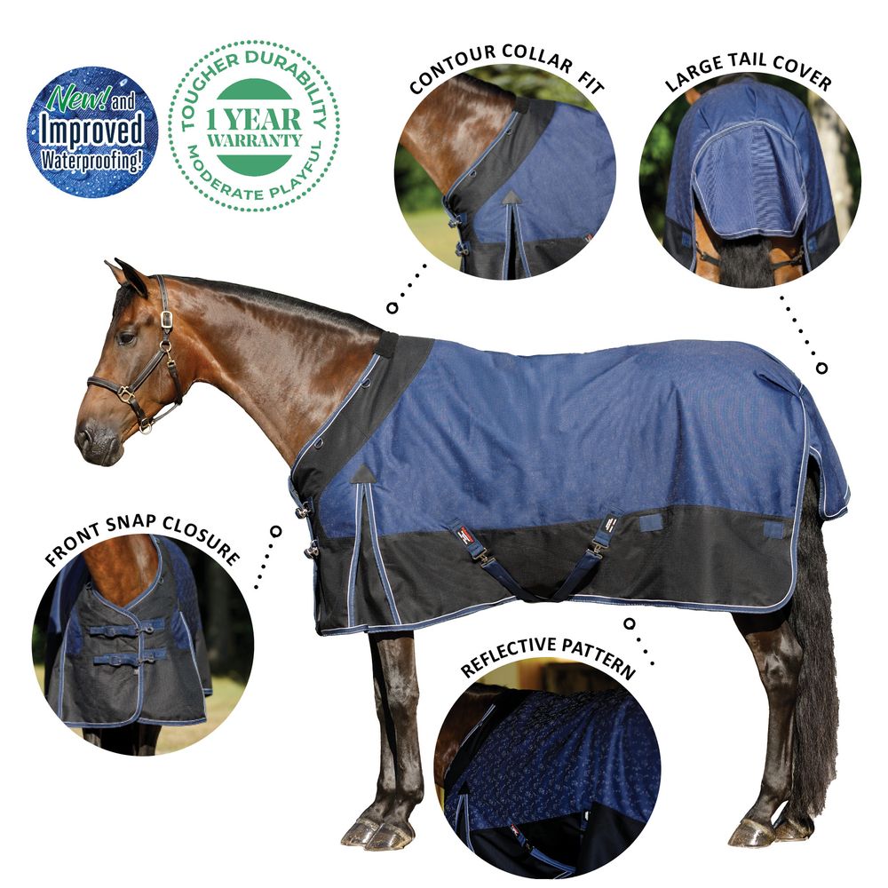 StormShield® Reflective Contour Classic II Surcingle 220g Medium Weight Turnout Blanket
