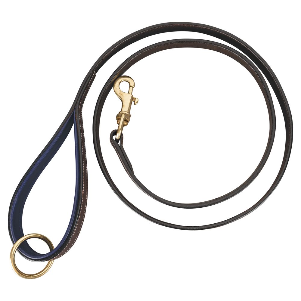 K3DE Leather Dog Leash with Padded Handle - 6' Long