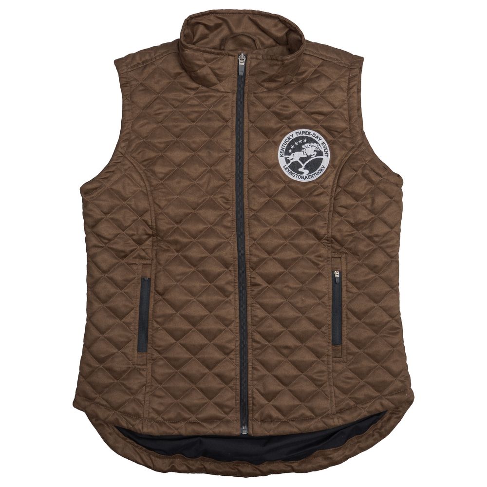 K3DE Ladies Quilted Suede Vest