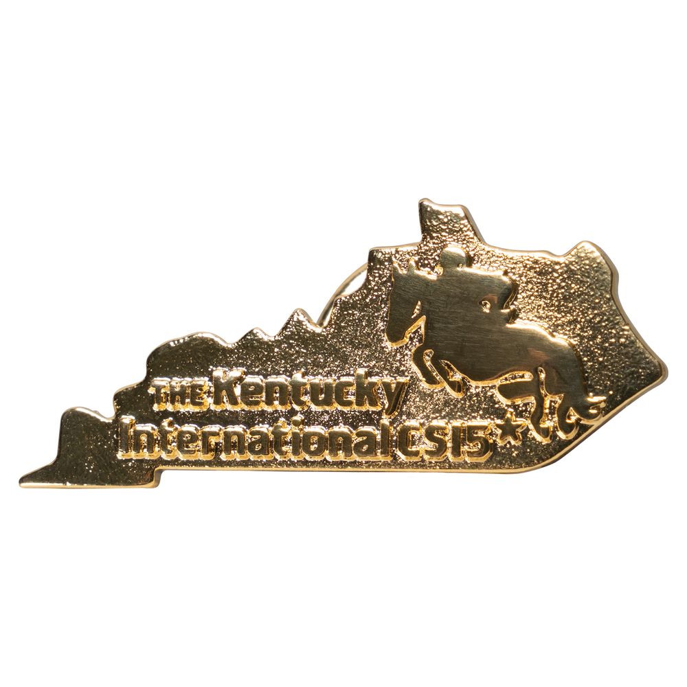 The Kentucky International CSI5* Grand Prix Brass Lapel Pin