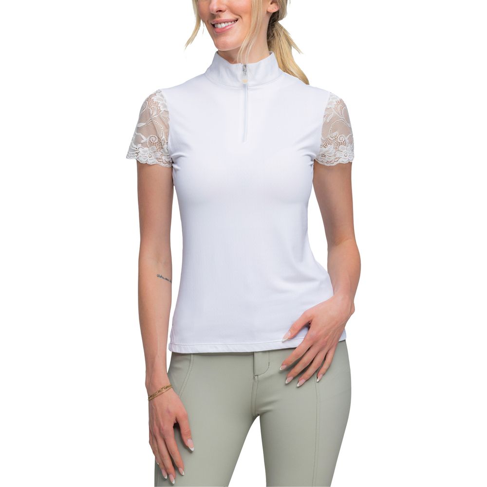 Kastel Denmark Ladies Galloon Lace Short Sleeve Sun Shirt