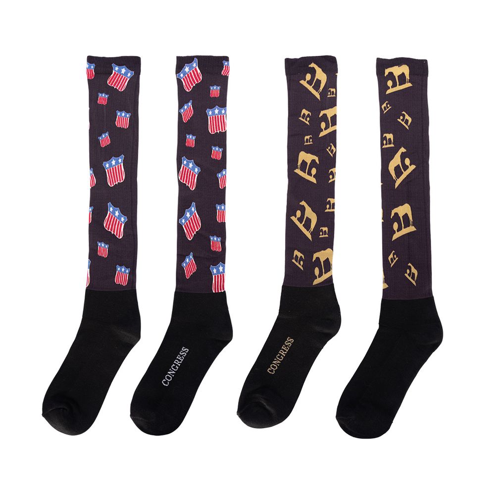 2025 Congress Nylon Printed Tall English Boot Sock