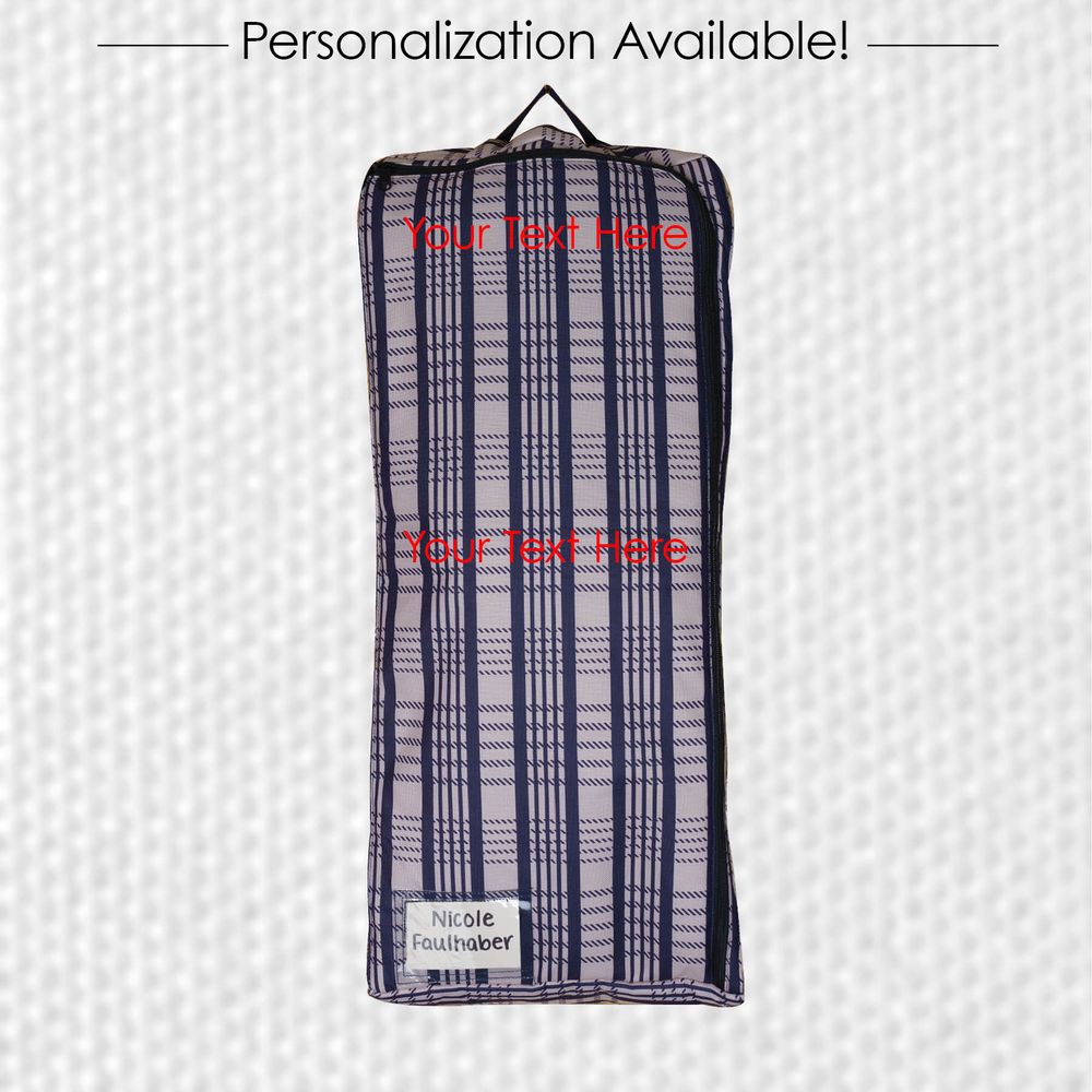 Medium Embroidery - Hunt Club Plaid Bridle Bag -2 Line